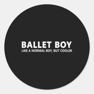 Adesivo Redondo Engraçado Balé Boy Music Balé Boy