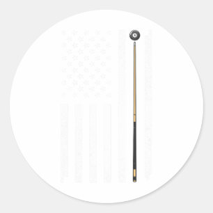 Adesivo Redondo Engraçado Bandeira Americana Design para Homens Mu