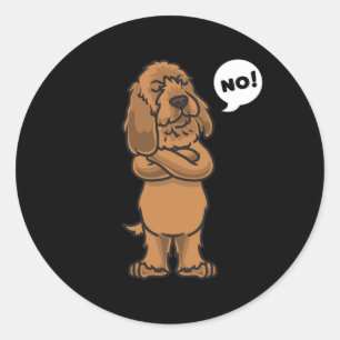 Adesivo Redondo Engraçado Basset Fauve de Bretagne