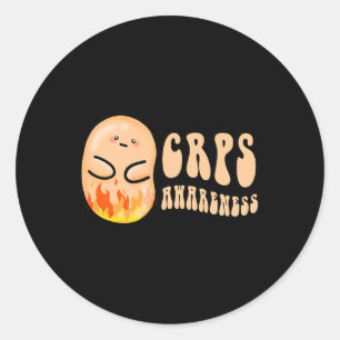 Adesivo Redondo Engraçado Bebê Da Consciência Do Crps Para A Mulhe