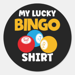 Adesivo Redondo Engraçado Bingo Gamer Lucky Bingo