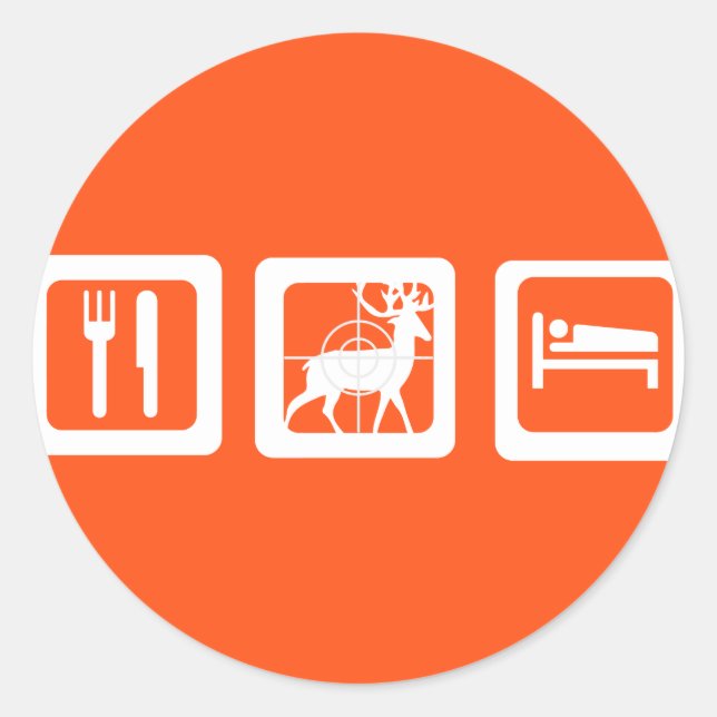 Adesivo Redondo Engraçado Boa Viagem Coma Caça Do Sono (Frente)