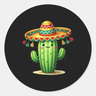 Adesivo Redondo Engraçado Cactus Cinco De Mayo Meninos Toddler Cri