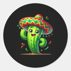 Adesivo Redondo Engraçado Cactus Cinco De Mayo Meninos Toddler Cri