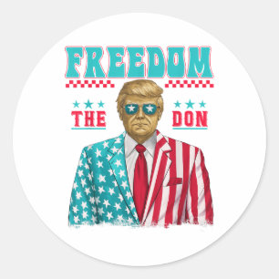 Adesivo Redondo Engraçado Camisa Do Pai Don Liberdade