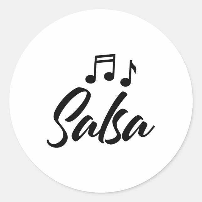 Adesivo Redondo Engraçado Camisetas Salsa Salsa (Frente)
