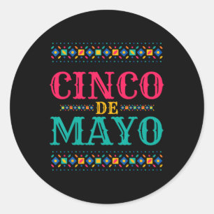 Adesivo Redondo Engraçado Cinco De Mayo Para O Partido Mexicano 2