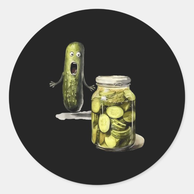 Adesivo Redondo Engraçado Ckle Surpreende Um Cuber E Um Jar De Ck  (Frente)