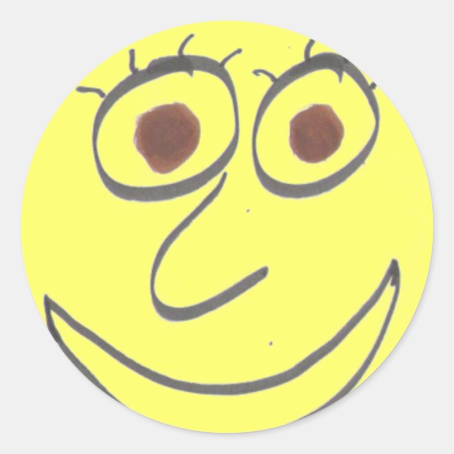 Adesivo Redondo Engraçado com Facas (Frente)