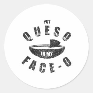 Adesivo Redondo Engraçado Comida Mexicana Cinco De Mayo Colocou Qu