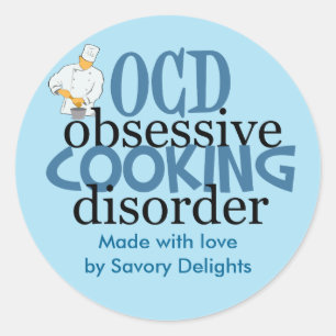 Adesivo Redondo Engraçado Costume Restauração Empresa