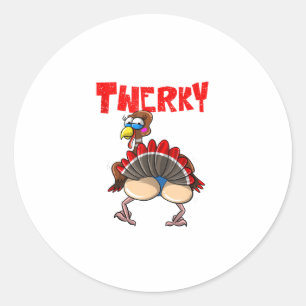 Adesivo Redondo Engraçado Dança Brilhante Amor Twerk Dançando Graç