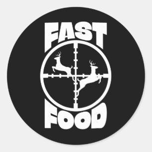 Adesivo Redondo Engraçado Deer Hunting Comida Deer Gift For Hunter