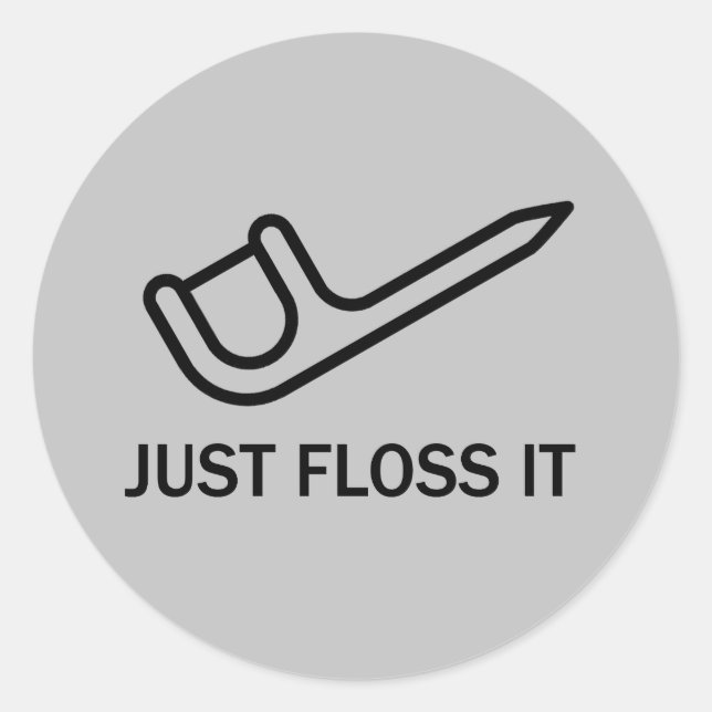 Adesivo Redondo Engraçado Dentista Dental Hygienist Stickers (Frente)