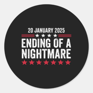 Adesivo Redondo Engraçado Dia De Inauguração Acabando Com Uma Noit