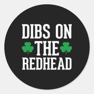 Adesivo Redondo Engraçado Dia de São Patrício Irlandês Shamrock Di