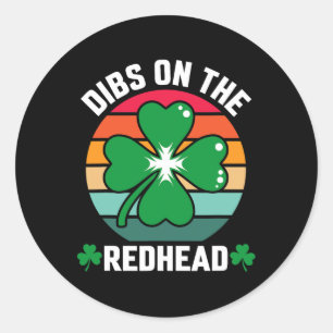 Adesivo Redondo Engraçado Dia de São Patrício Irlandês Shamrock Di