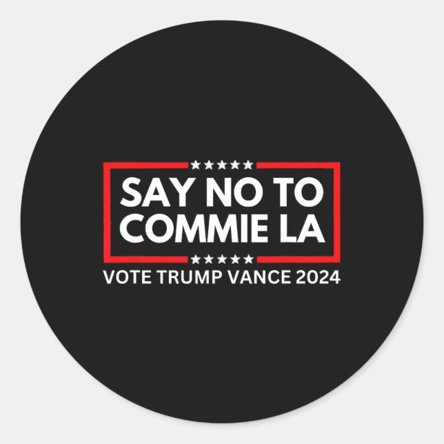 Adesivo Redondo Engraçado Discurso Político Não Para Cometer La Vo (Frente)