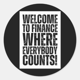 Adesivo Redondo Engraçado do Office Finance Sticker