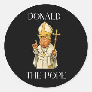 Adesivo Redondo Engraçado Donald Trump Pope Meme Engraçado
