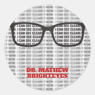 Adesivo Redondo Engraçado, Doutor