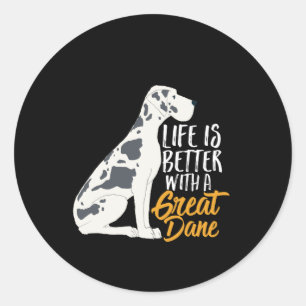 Adesivo Redondo Engraçado e bonito cachorro-preto