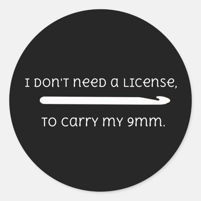 Adesivo Redondo Engraçado Engraçado, Gancho de 9mm (Frente)