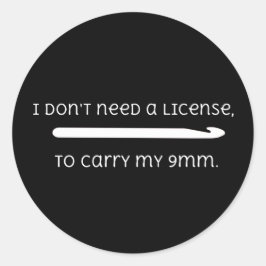 Adesivo Redondo Engraçado Engraçado, Gancho de 9mm