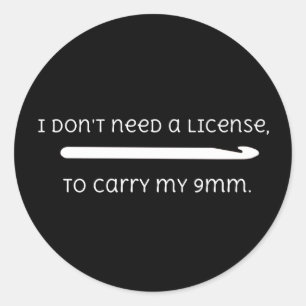 Adesivo Redondo Engraçado Engraçado, Gancho de 9mm