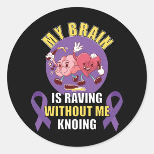 Adesivo Redondo Engraçado Epilepsia Dizendo