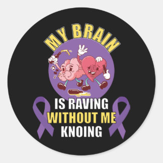 Adesivo Redondo Engraçado Epilepsia Dizendo