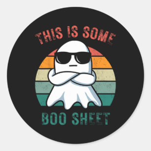 Adesivo Redondo Engraçado Este É Um Ghost Halloween Men