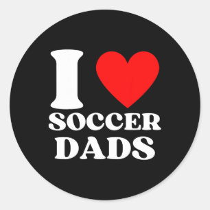 Adesivo Redondo Engraçado Eu Amo Pais de Futebol 