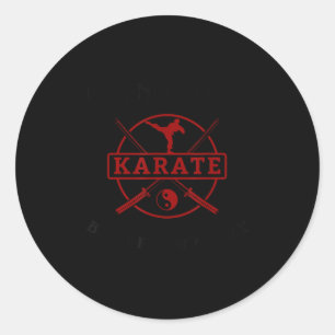 Adesivo Redondo Engraçado eu não sei estudante faixa de karate kun