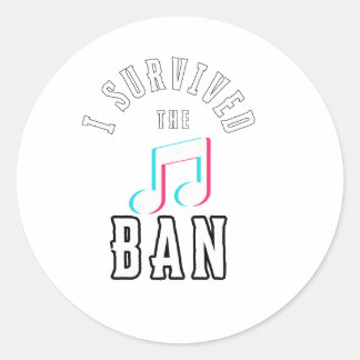 Adesivo Redondo Engraçado eu ter sobrevivido à proibição das redes