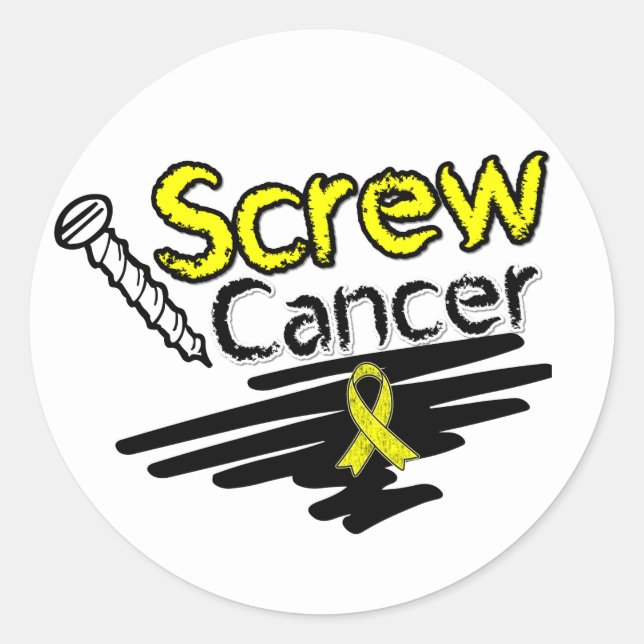 Adesivo Redondo Engraçado Ewing Cancer Sarcoma (Frente)