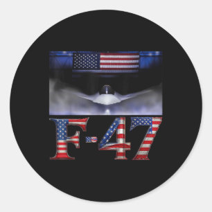 Adesivo Redondo Engraçado F47 Fighter Jet Trump Shirt F-47 Jet Fig