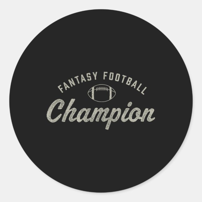 Adesivo Redondo Engraçado Fantasy Futebol Campeão da Festa C (Frente)