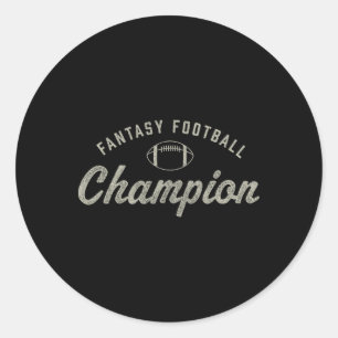 Adesivo Redondo Engraçado Fantasy Futebol Campeão da Festa C