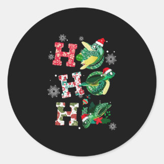 Adesivo Redondo Engraçado Feliz Natal HO HO Papais noeis de Tartar