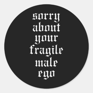 Adesivo Redondo Engraçado Feminismo Roupa de T-shirt.png