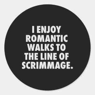 Adesivo Redondo Engraçado Futebol Lineman Para Homens Ofensivos