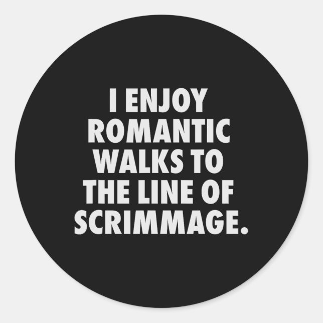 Adesivo Redondo Engraçado Futebol Lineman Para Homens Ofensivos (Frente)