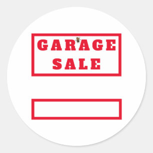 Adesivo Redondo Engraçado Garage Sale