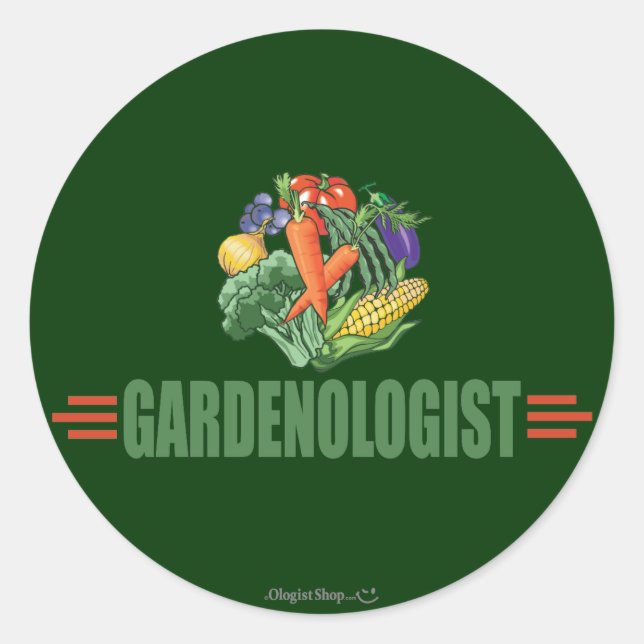 Adesivo Redondo Engraçado Gardener (Frente)