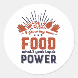 Adesivo Redondo Engraçado Gardening Cote Gardener Eu Culpo Minha P