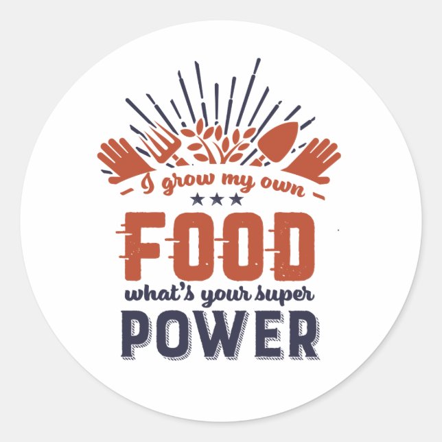 Adesivo Redondo Engraçado Gardening Cote Gardener Eu Culpo Minha P (Frente)