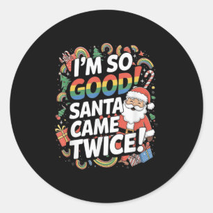 Adesivo Redondo Engraçado Gay Papai Noel Natal Lgbt Pun Pride Xma