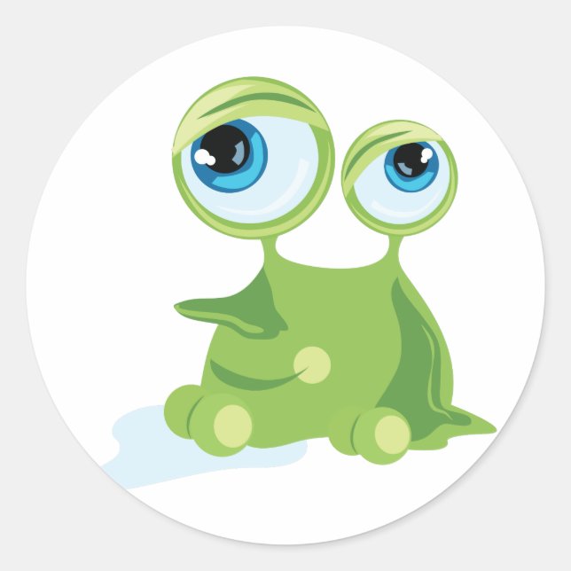 Adesivo Redondo Engraçado Germ (Frente)