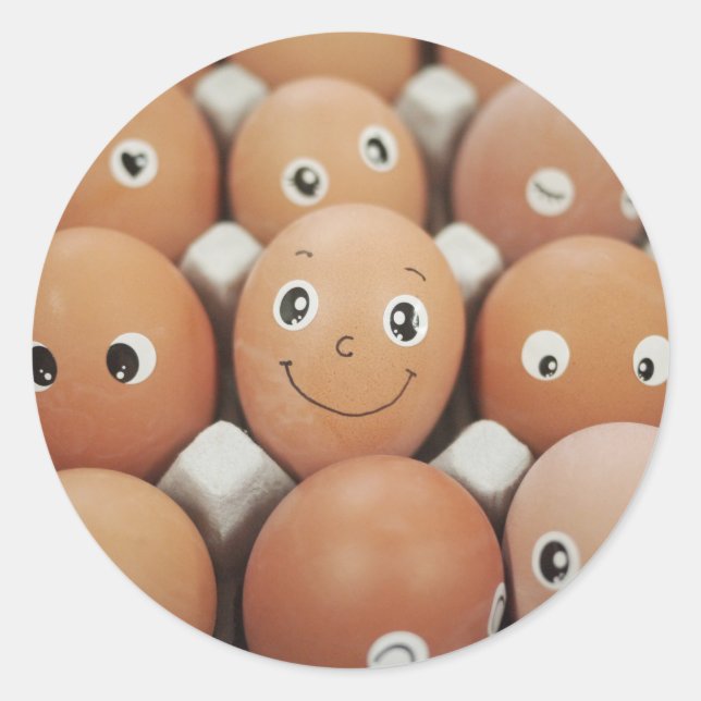 Adesivo Redondo Engraçado Humor de Cozinha Comida (Frente)